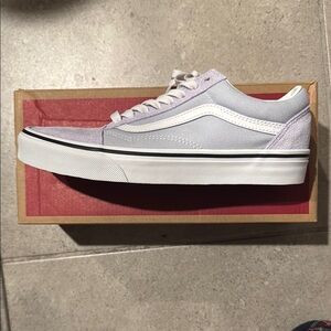 Vans Lavender and White Sneakers